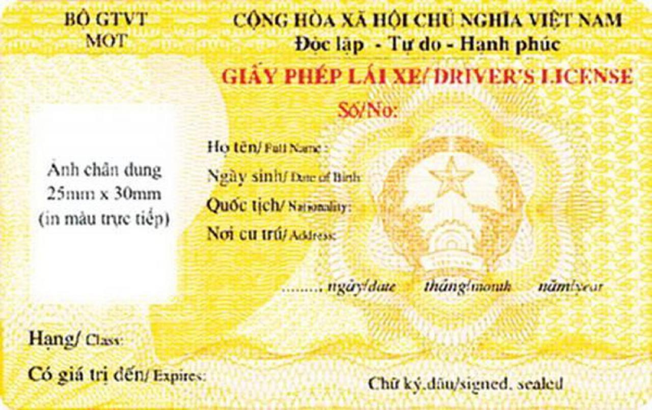 Cấp giấy phép lái xe theo mẫu mới có mã QR